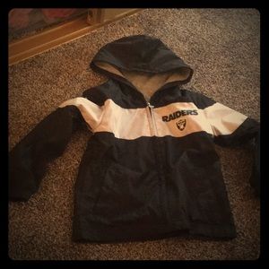 Toddler boy/girl wind breaker nfl raider
